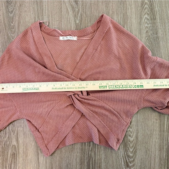 We The Free Crop “Fall for You” Sweater Free People Reversible Cactus Tint - Picture 5 of 13